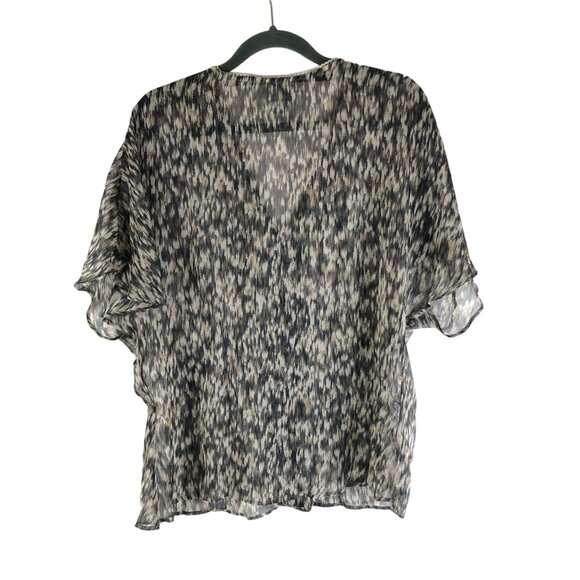 Converse One Star Sheer Kimono Belt Loops Black Beige Abstract M - Picture 2 of 4